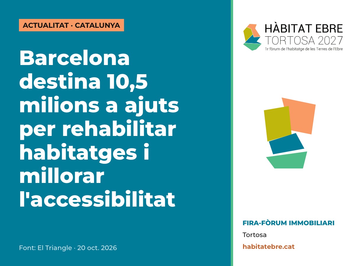 Barcelona destina 10,5 milions a ajuts per rehabilitar habitatges i millorar l'accessibilitat