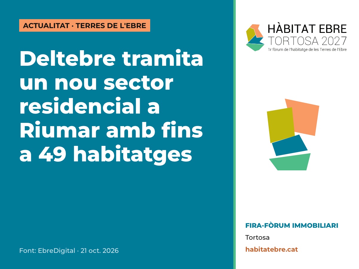 Deltebre tramita un nou sector residencial a Riumar amb fins a 49 habitatges