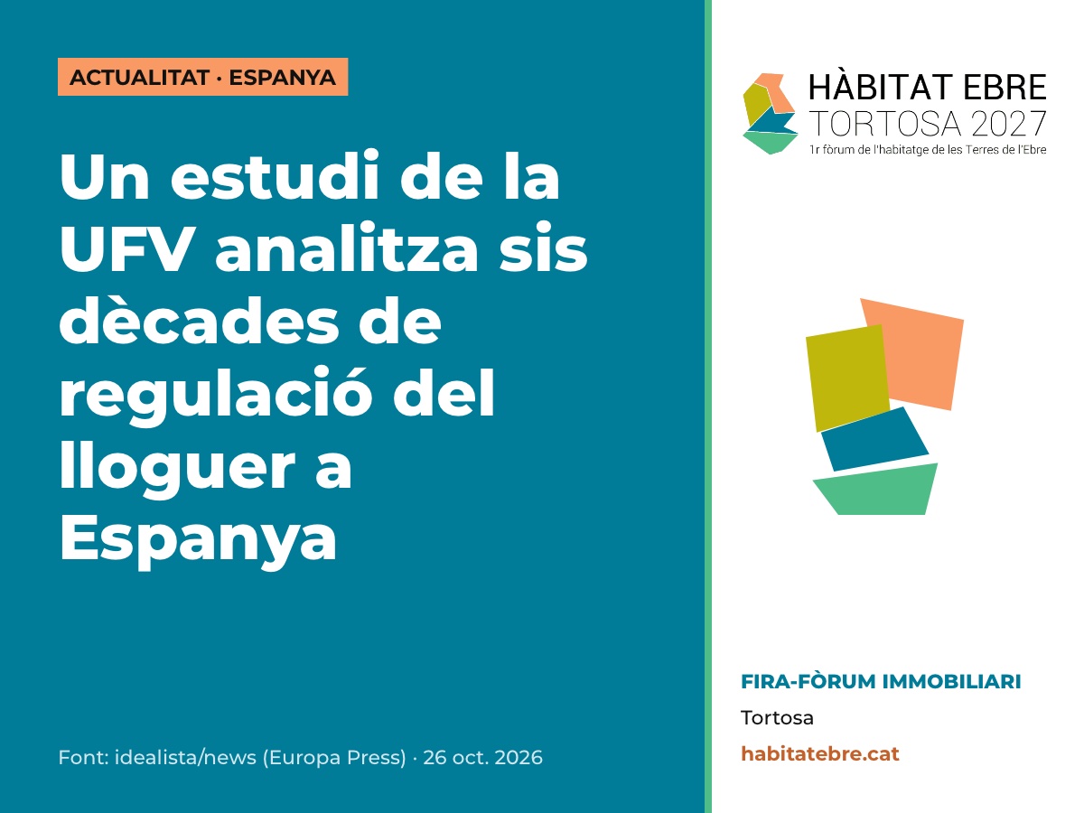 Un estudi de la UFV analitza sis dècades de regulació del lloguer a Espanya